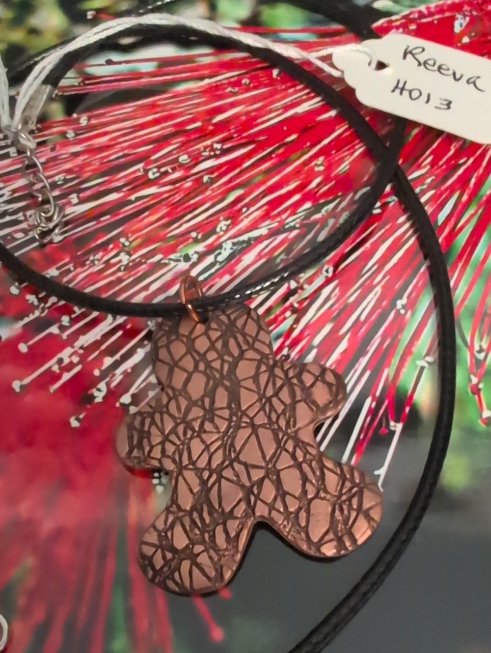 Handcrafted Copper Gingerbread Pendant Necklace